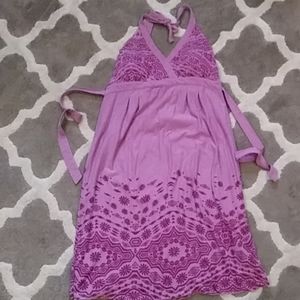 Athleta Casual Purple Halter Dress M